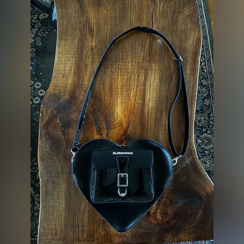 Dr. Martens Black Leather Heart Backpack